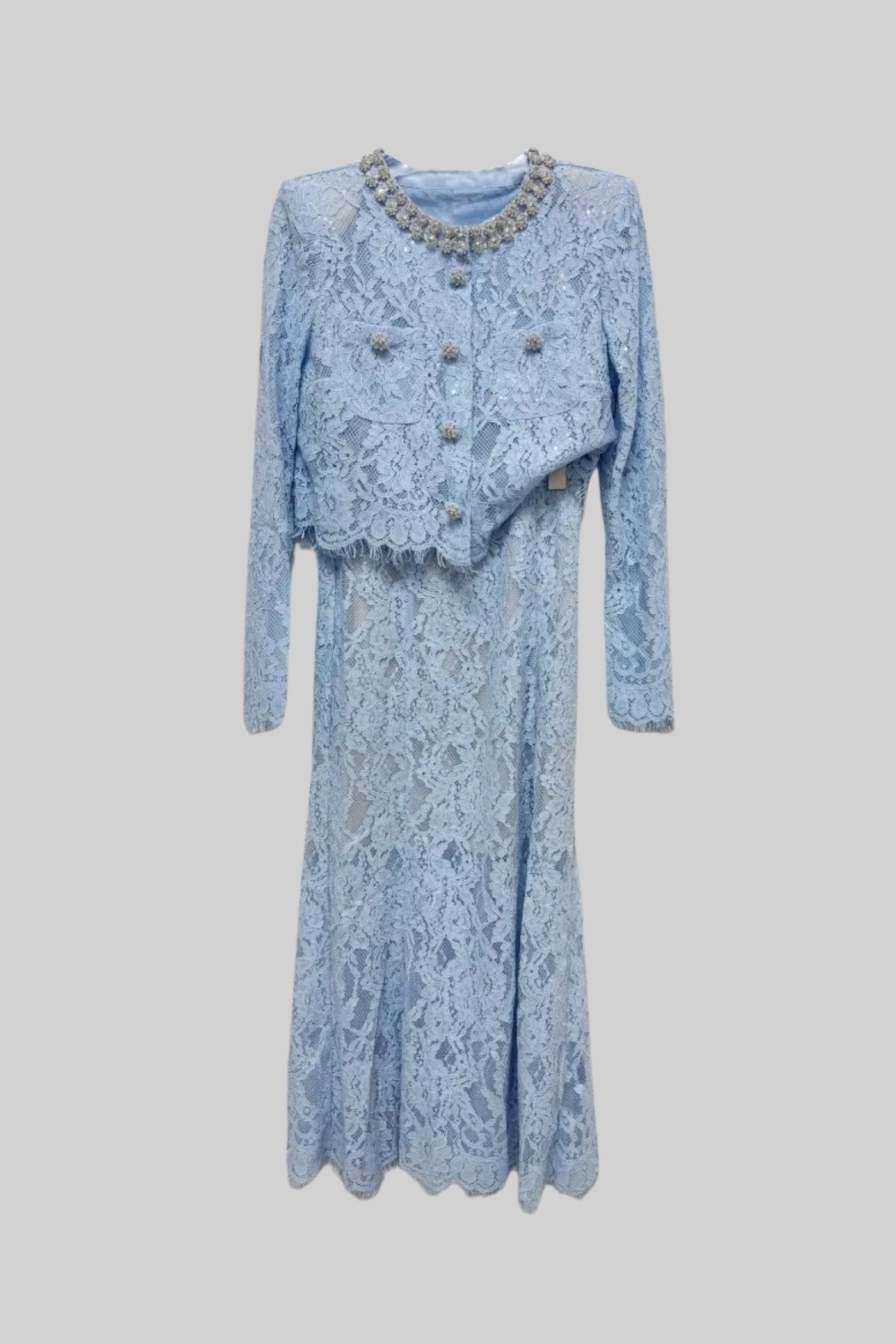 Dámský krajkový komplet s třpytkami