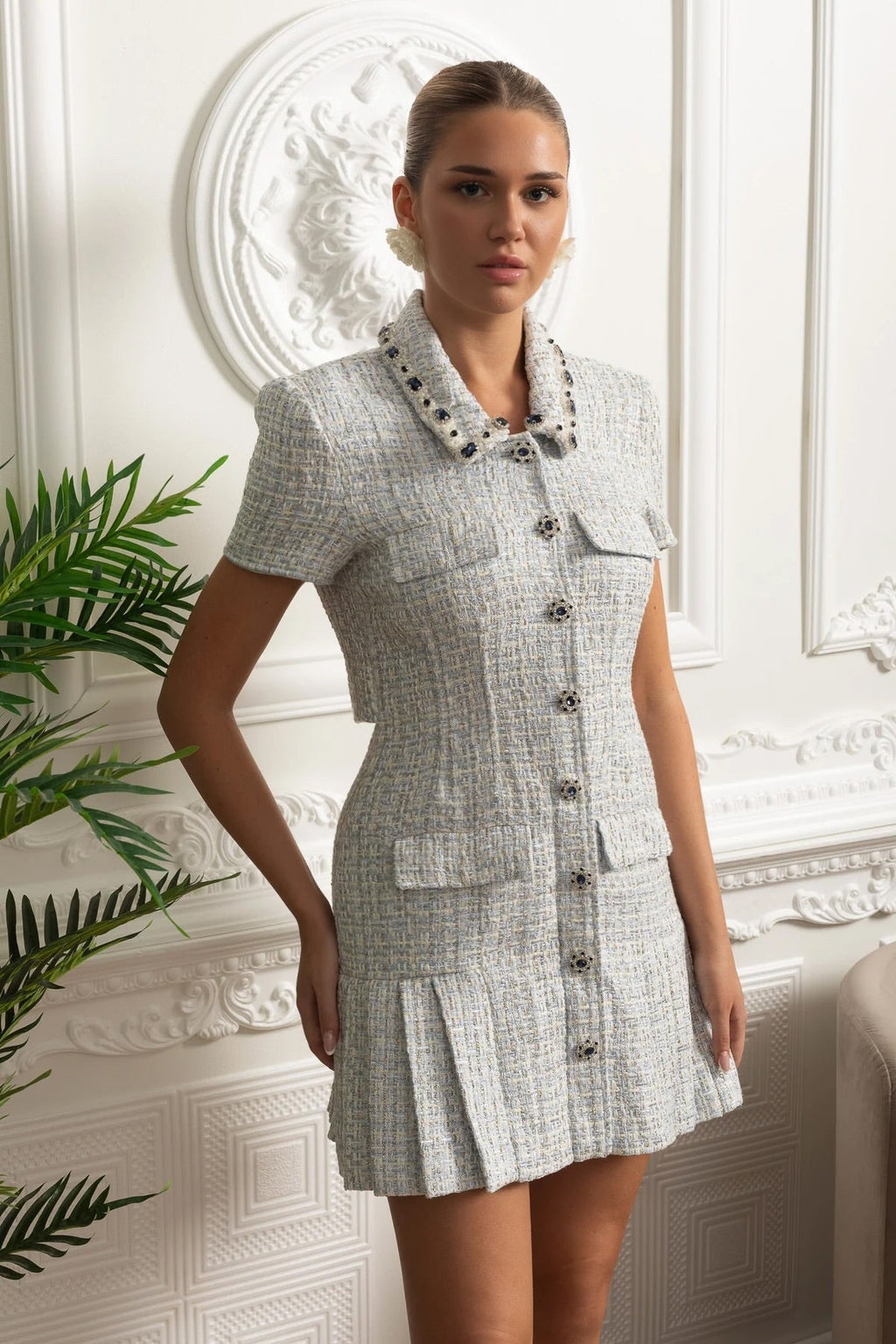 Dámské mini šaty Nebeská modř