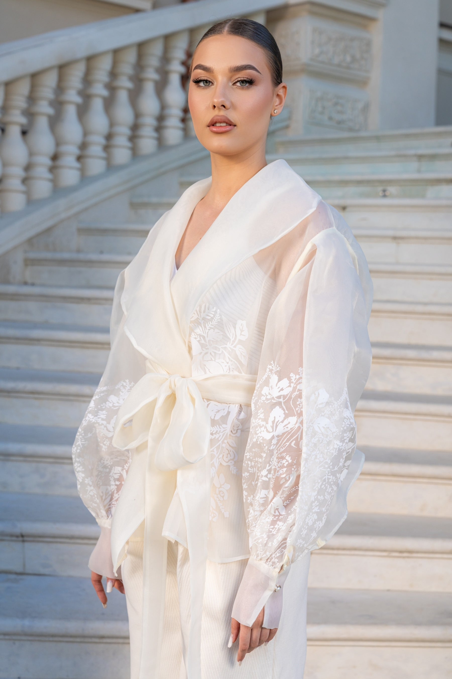 Dámský květinový blazer