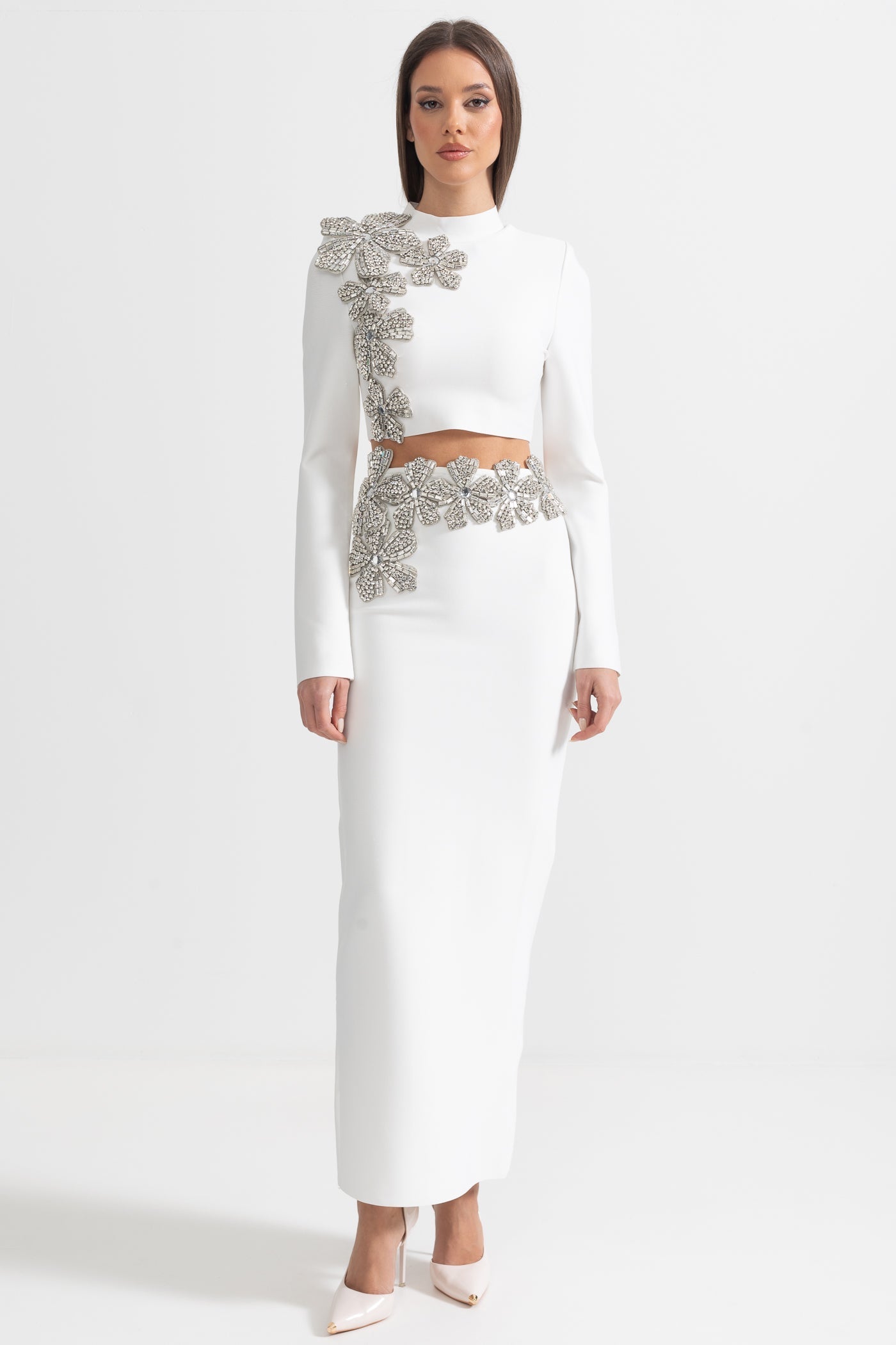 Dámský set s květinovým akcentem