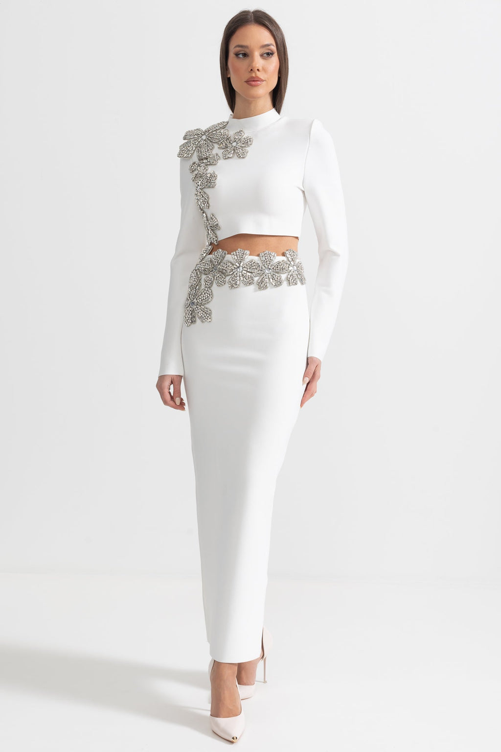 Dámský set s květinovým akcentem