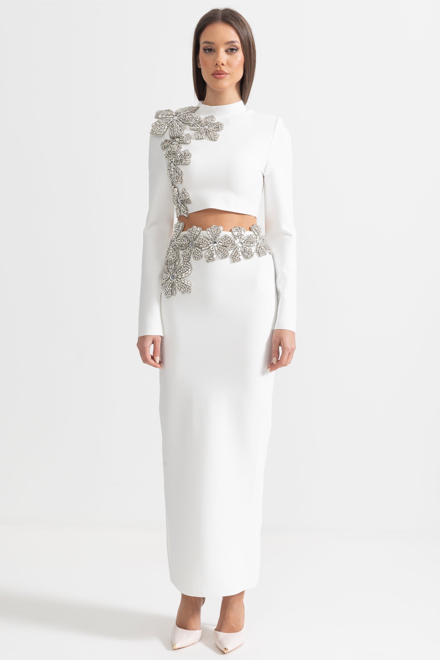 Dámský set s květinovým akcentem