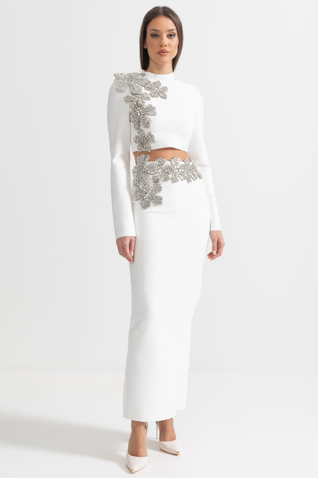 Dámský set s květinovým akcentem