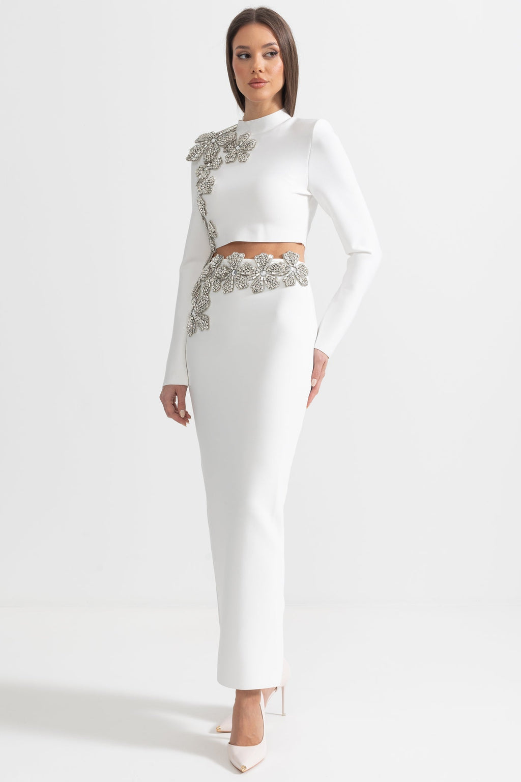 Dámský set s květinovým akcentem