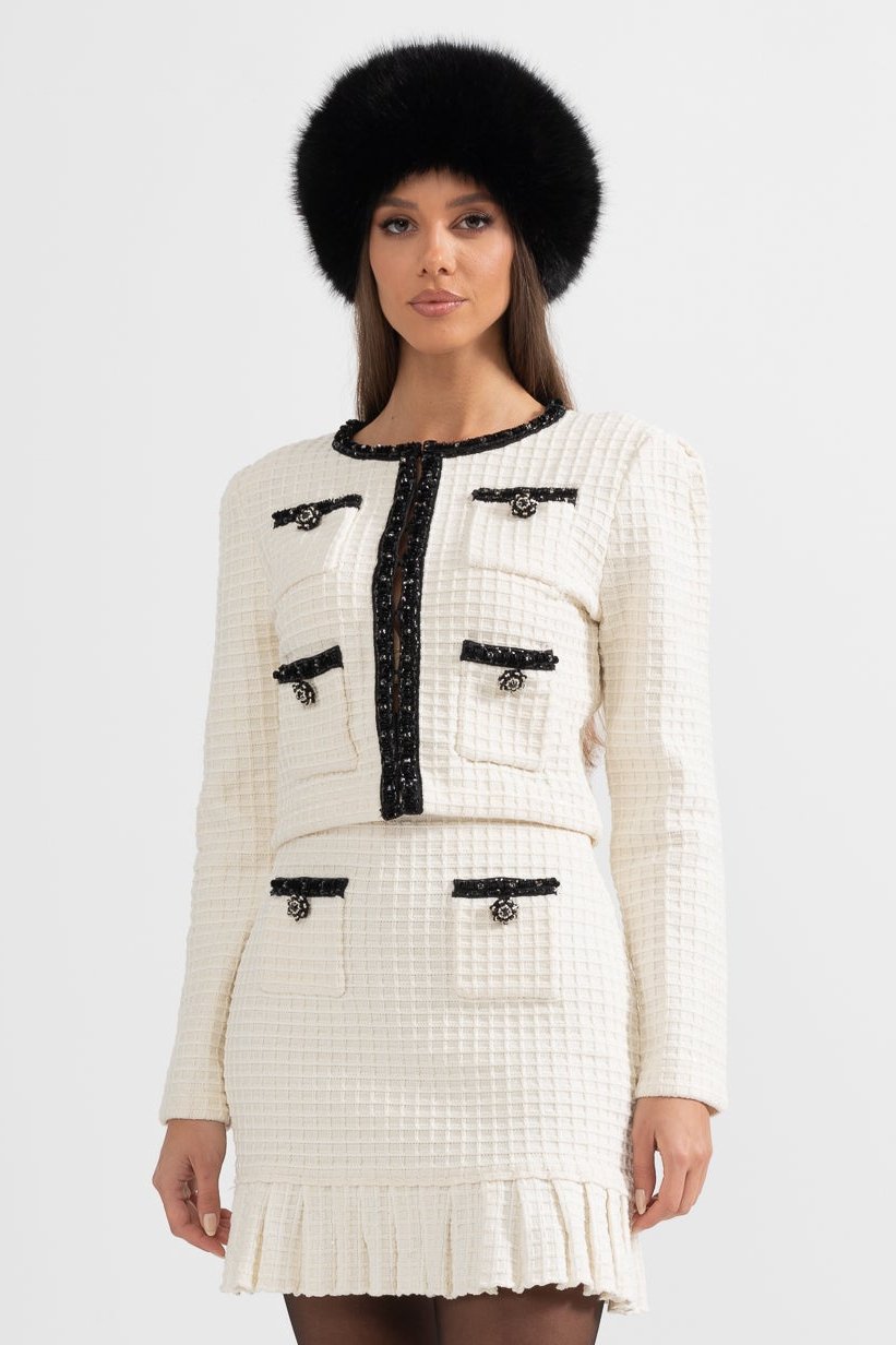 Dámská tweedová souprava Ivoire
