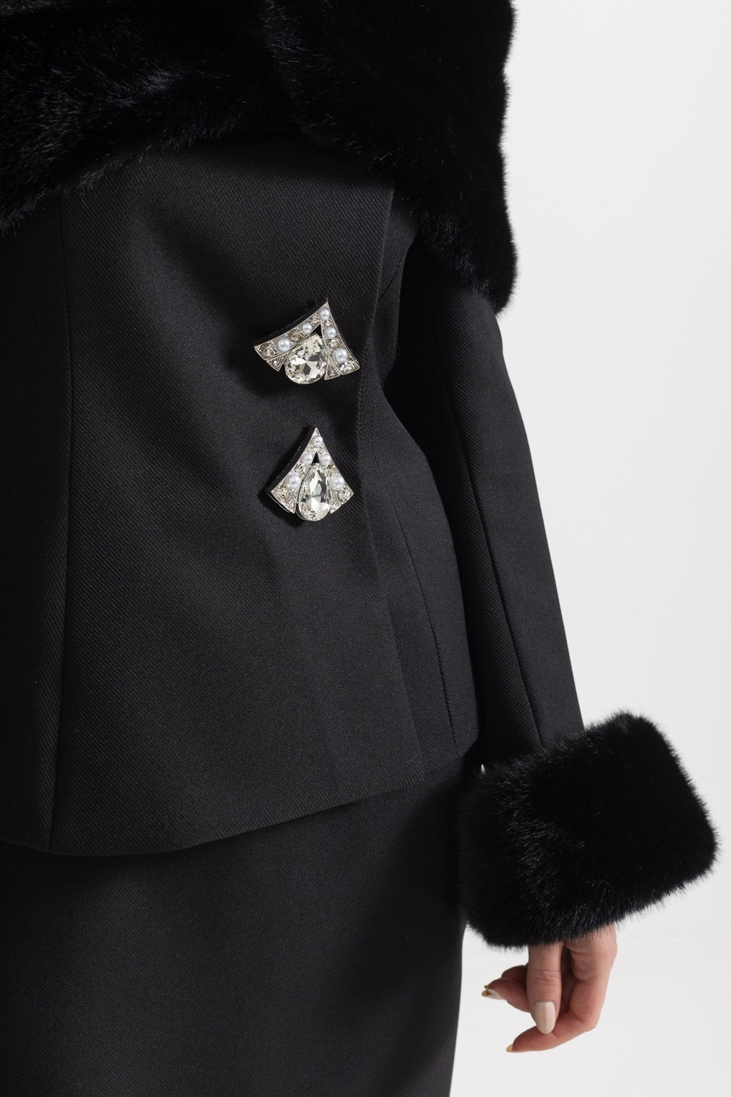 Dámský komplet s kožešinou