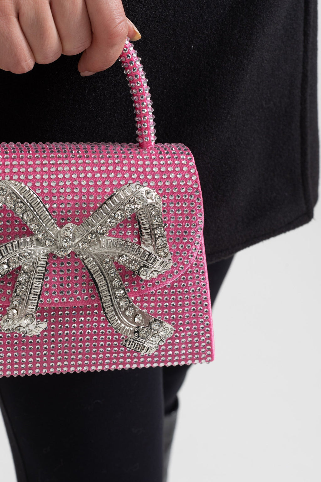 Dámská kabelka s mašlí - Růžová