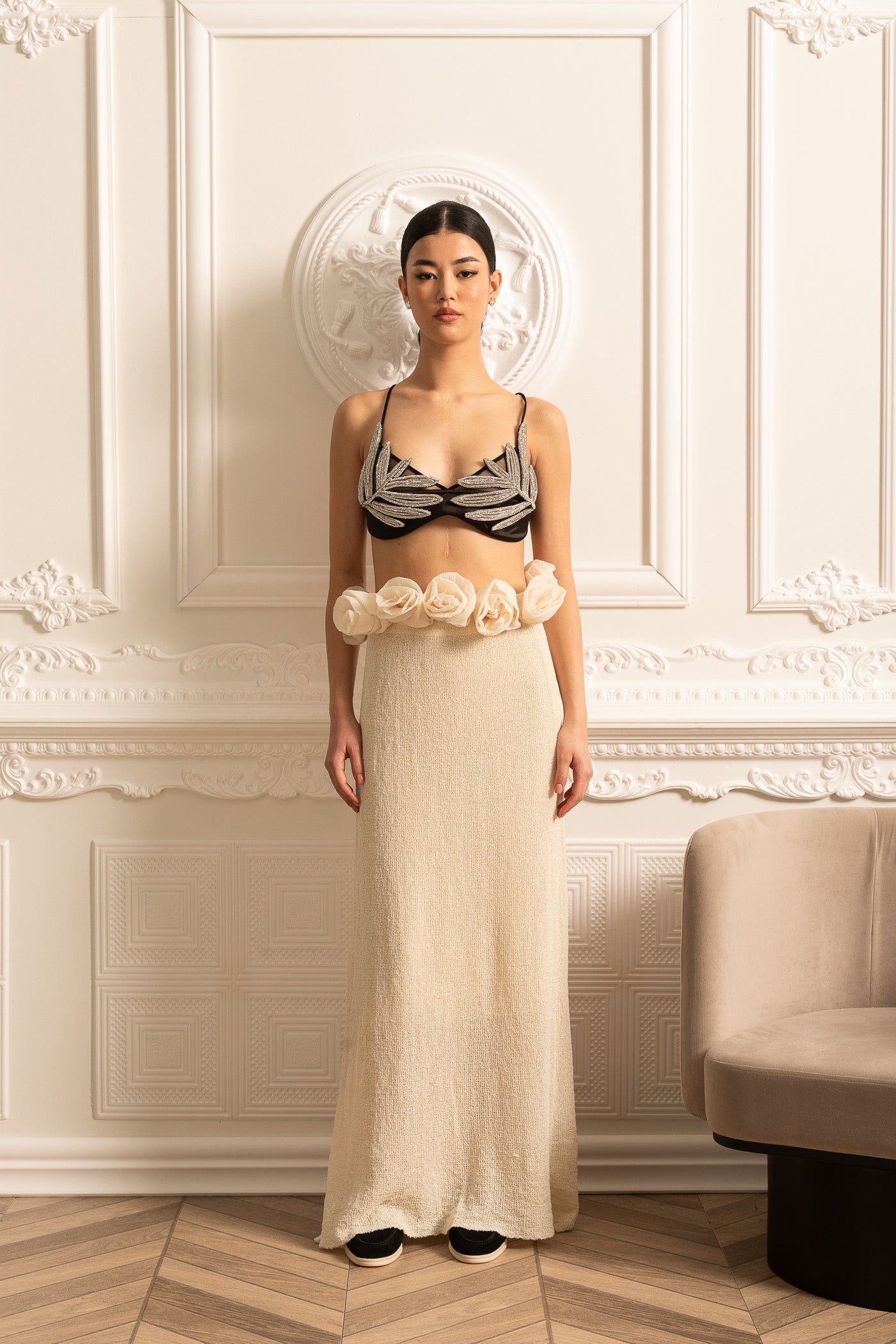 Dámská sukně s květinami