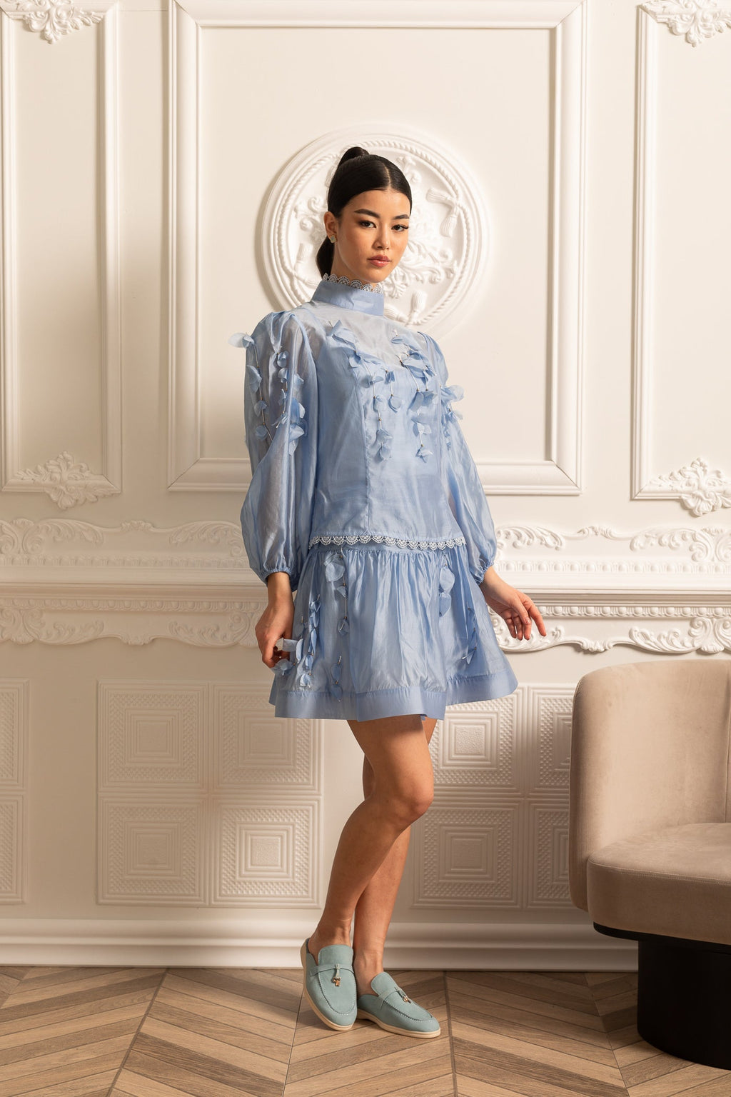 Dámský květinový set Modrý