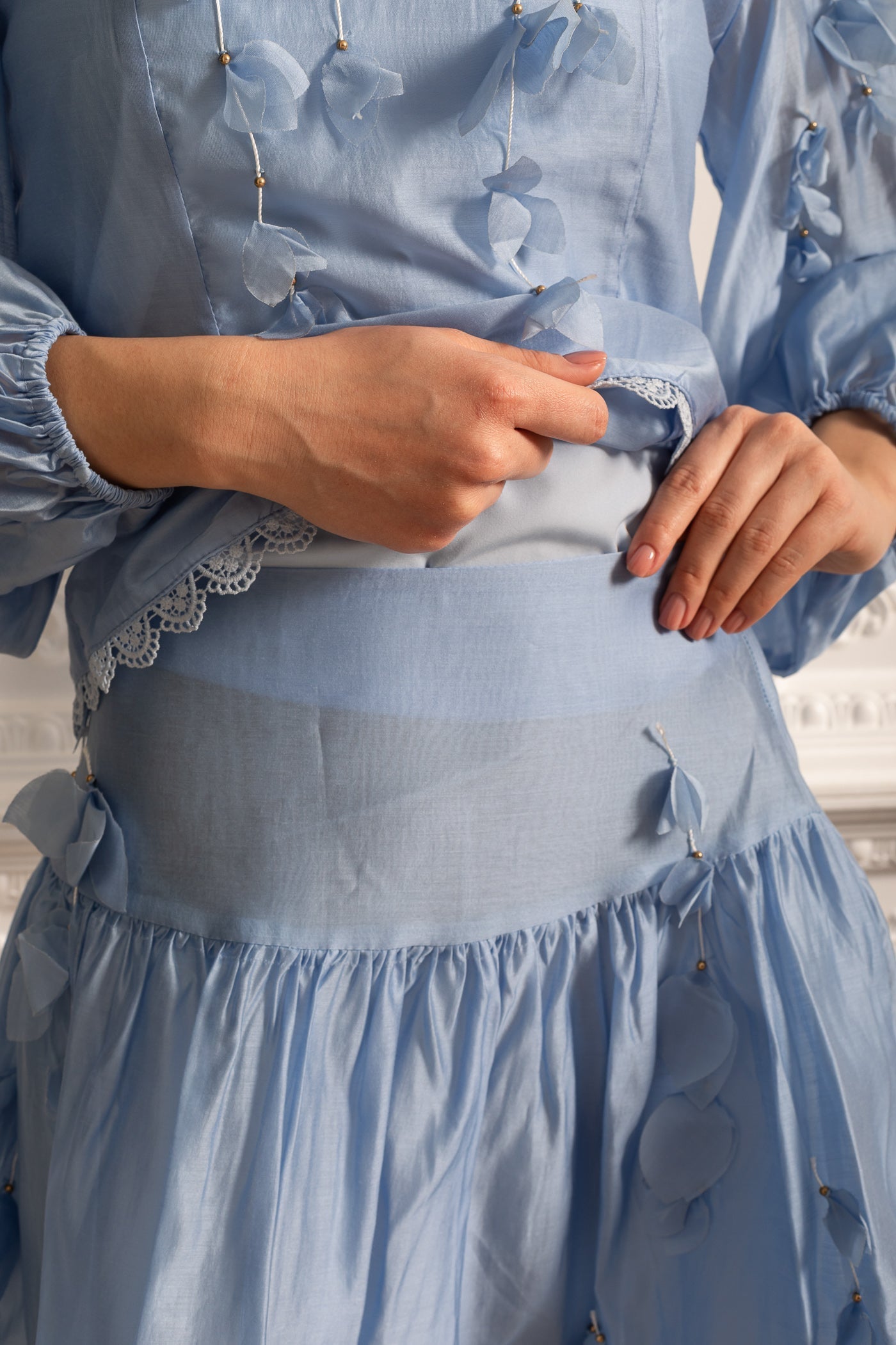 Dámský květinový set Modrý