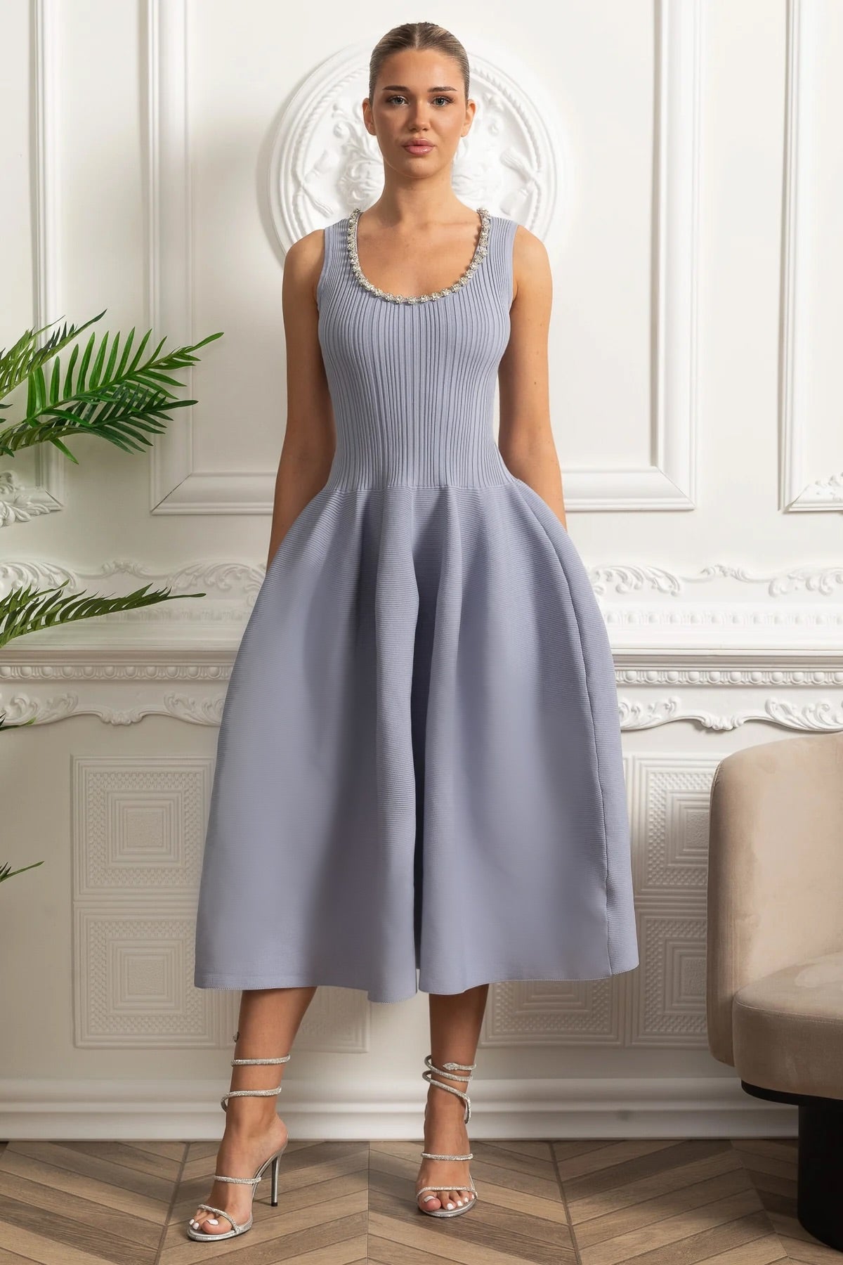 Dámské midi šaty Baby Blue