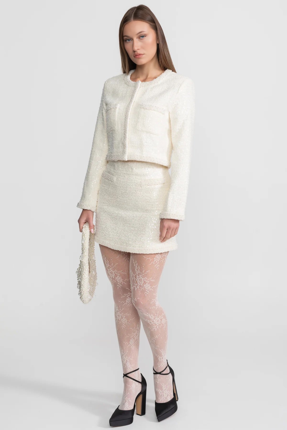 Dámský blazer s perlami