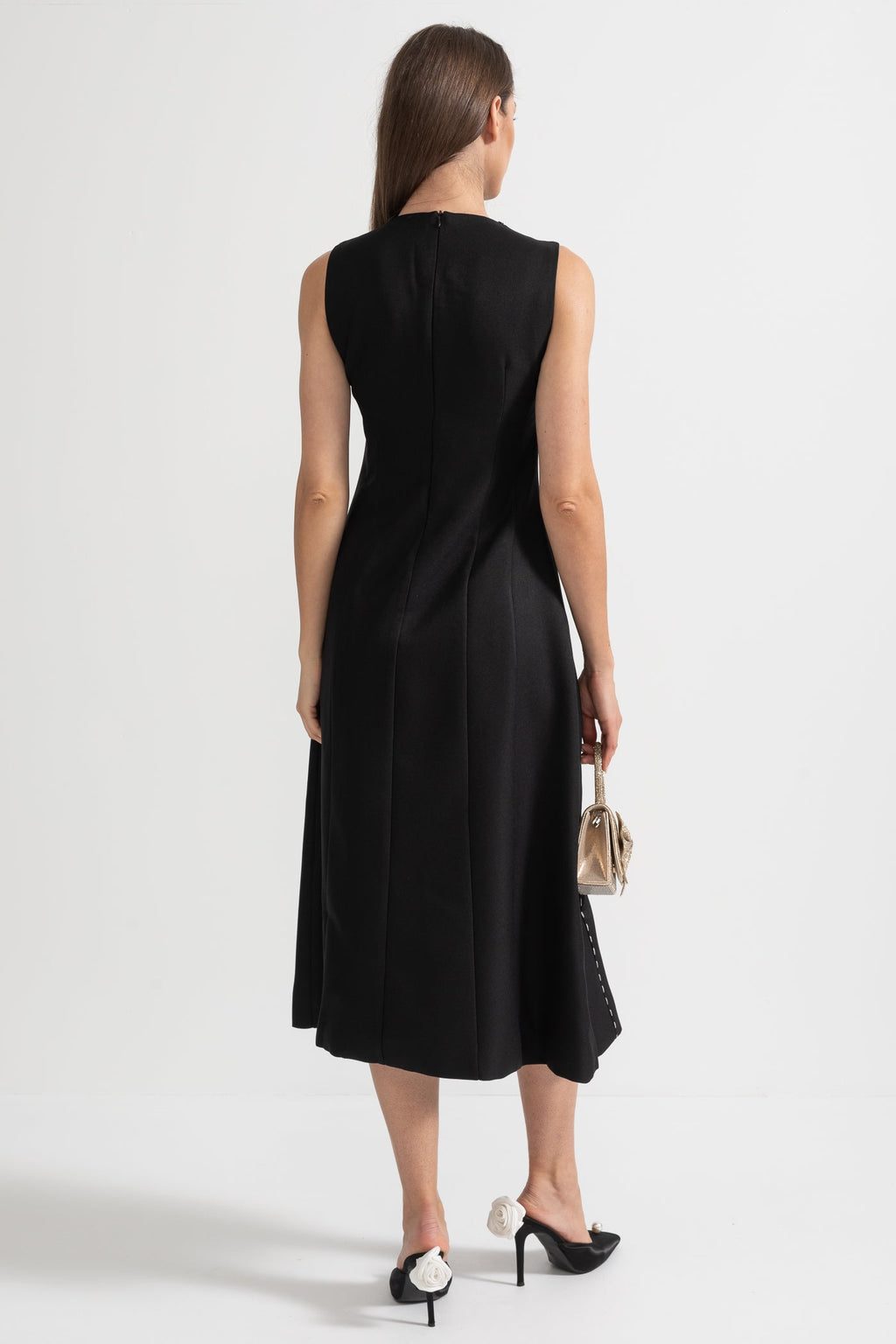 Dámské Černé Midi Šaty