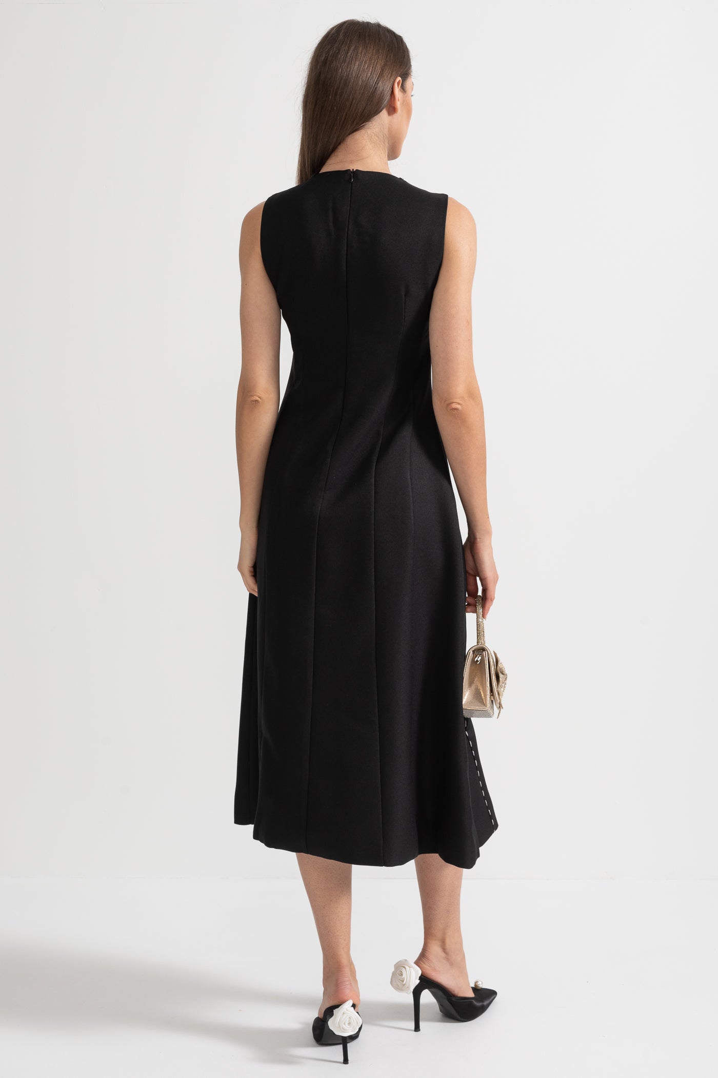 Dámské Černé Midi Šaty