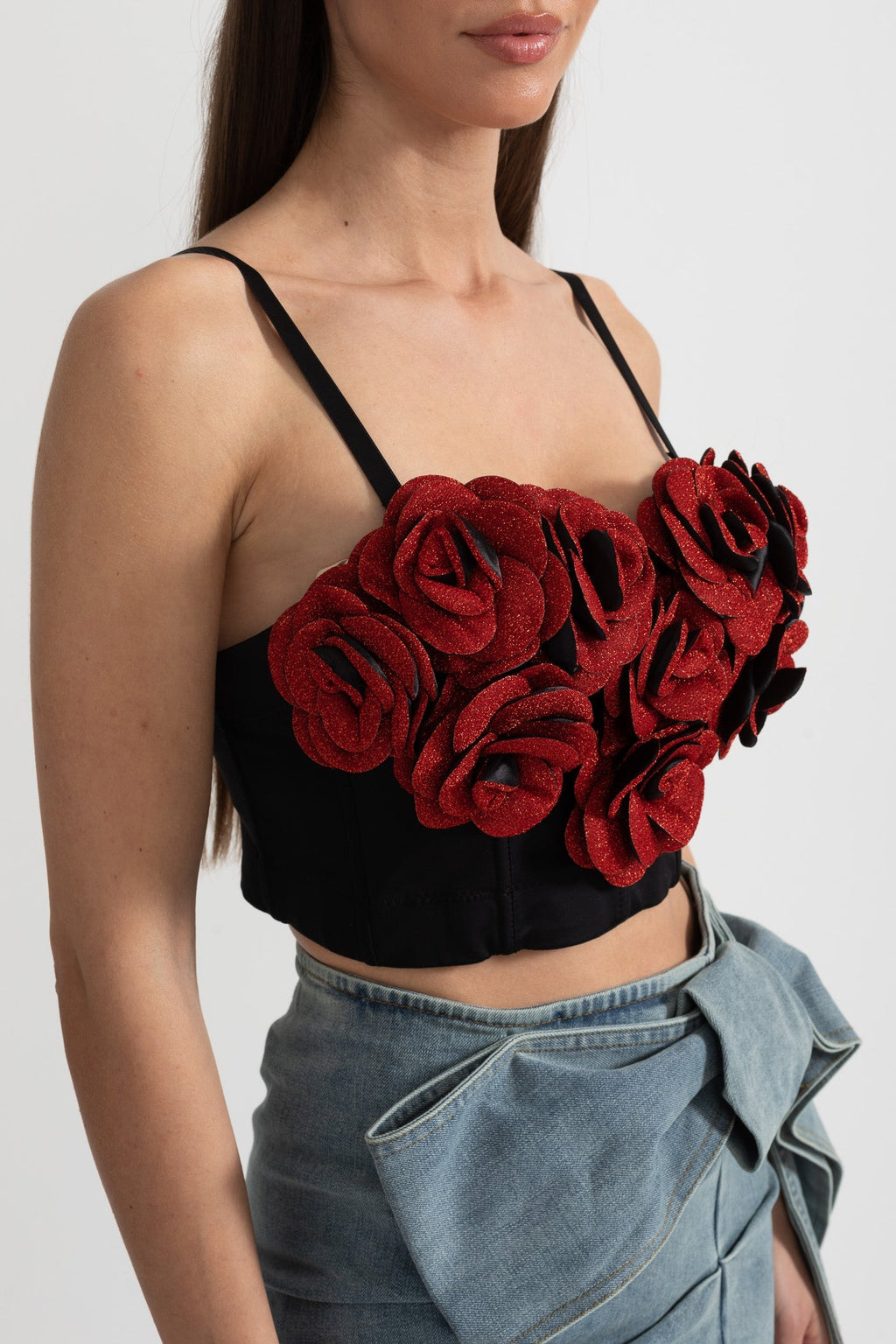 Dámský korzet s růžemi