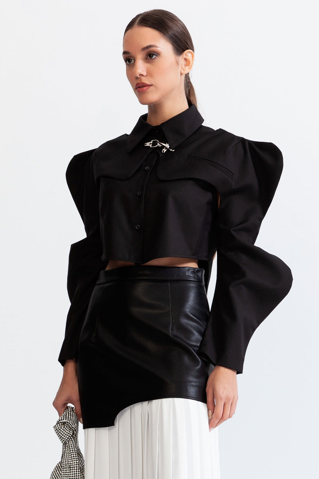 Dámská černá košile Motýl