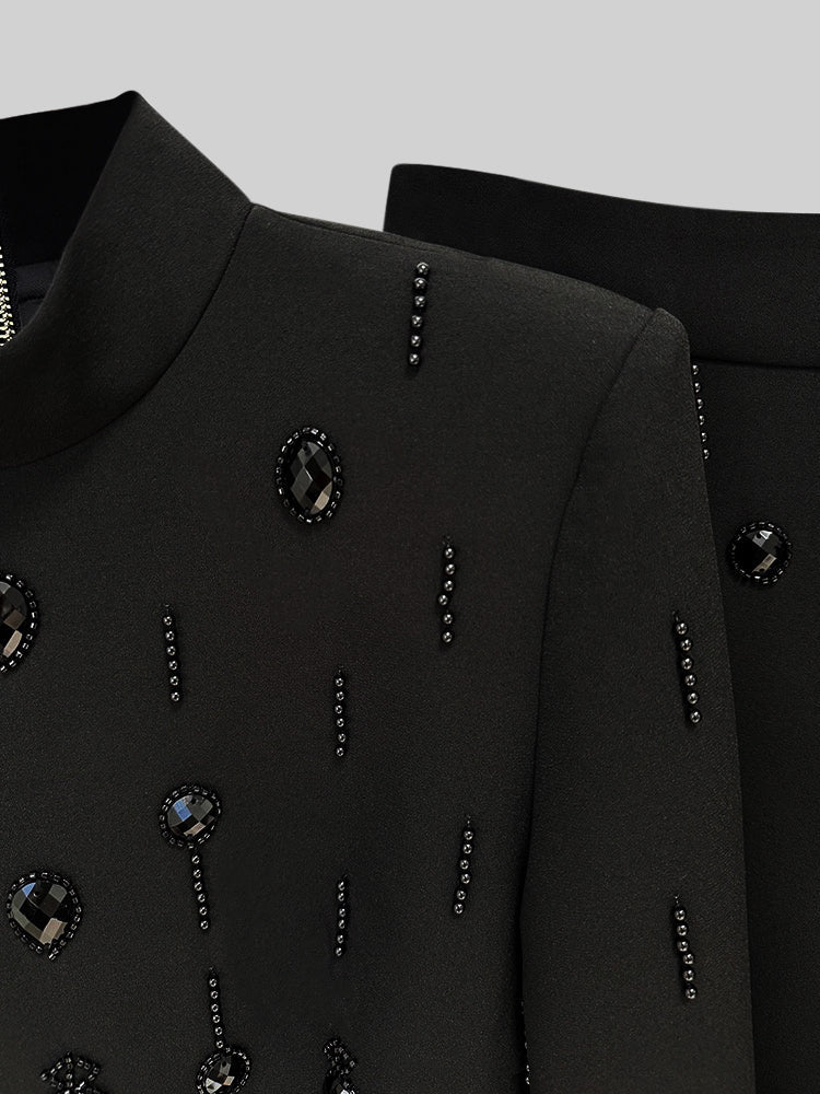 Dámský set s maxi sukní - Černý