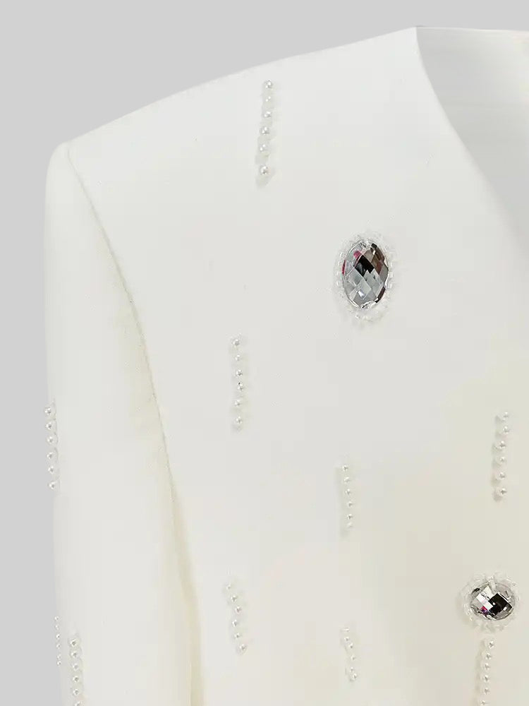 Dámský set s mini sukní - Bílý