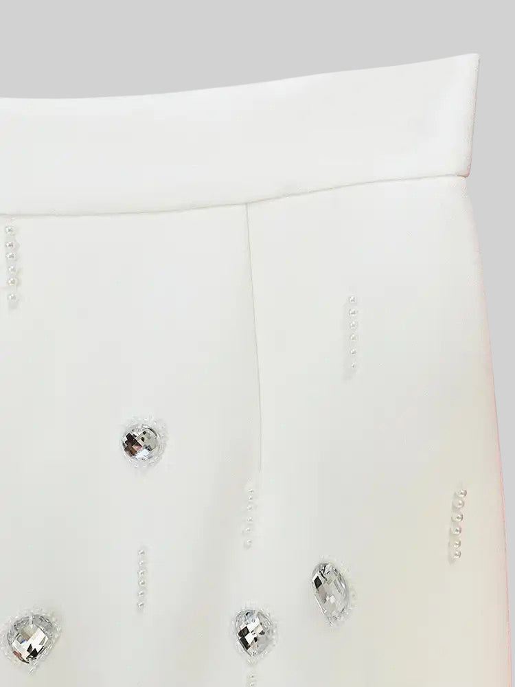 Dámský set s mini sukní - Bílý