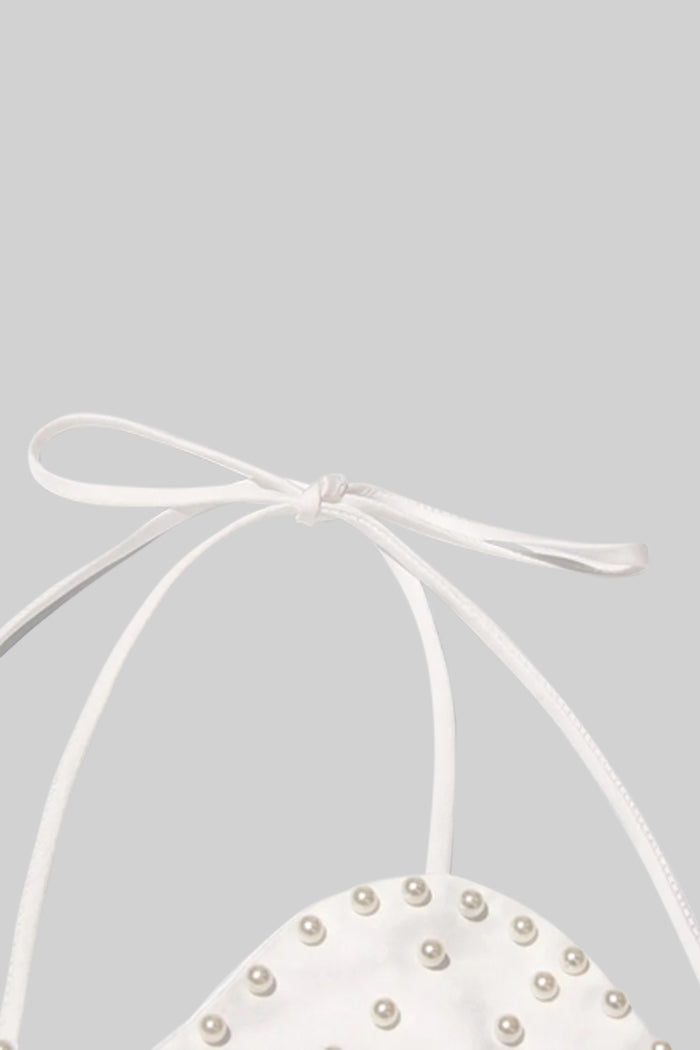 Dámský květinový top s perlami