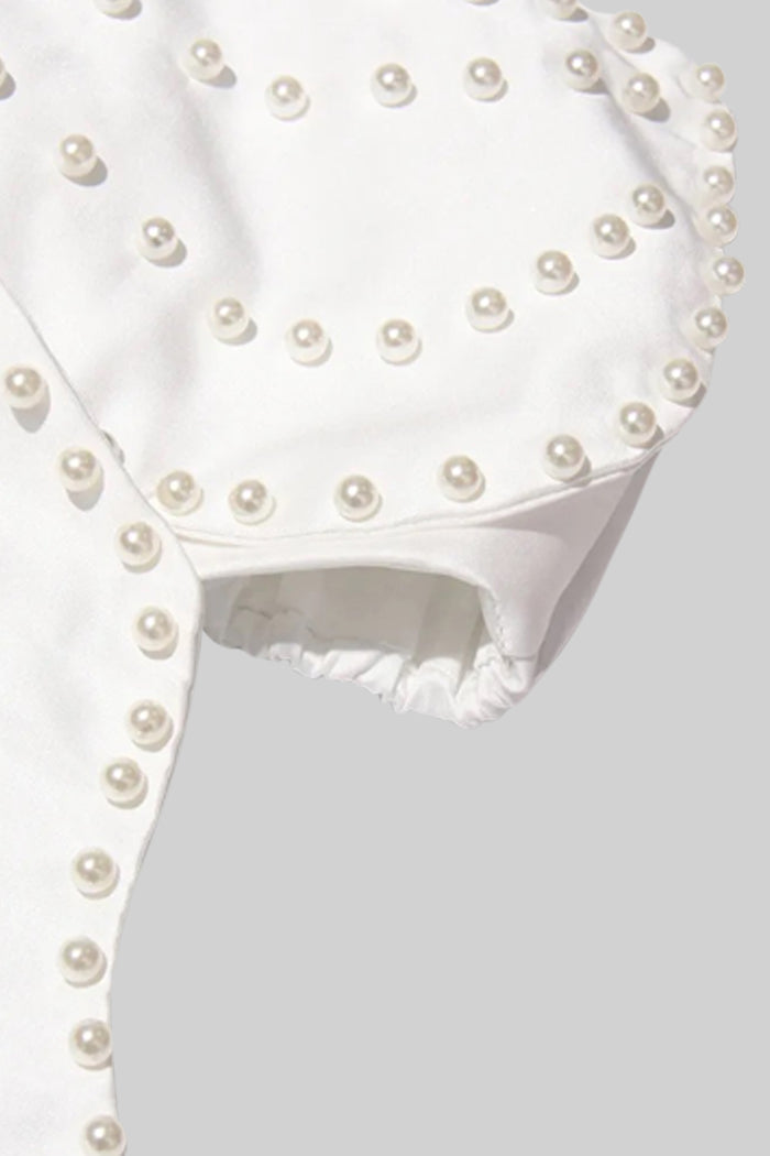 Dámský květinový top s perlami