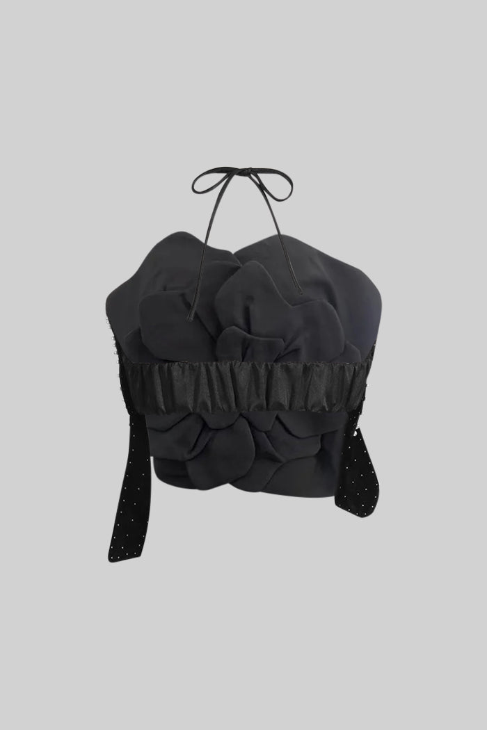 Dámský 3D květinový top