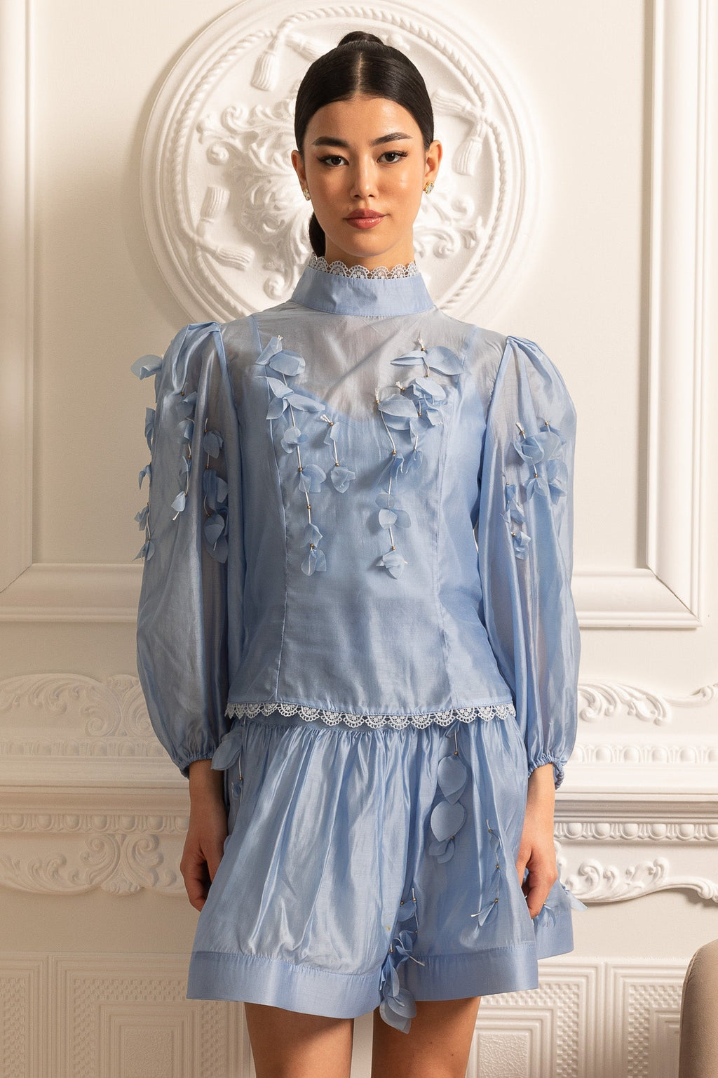 Dámský květinový set Modrý