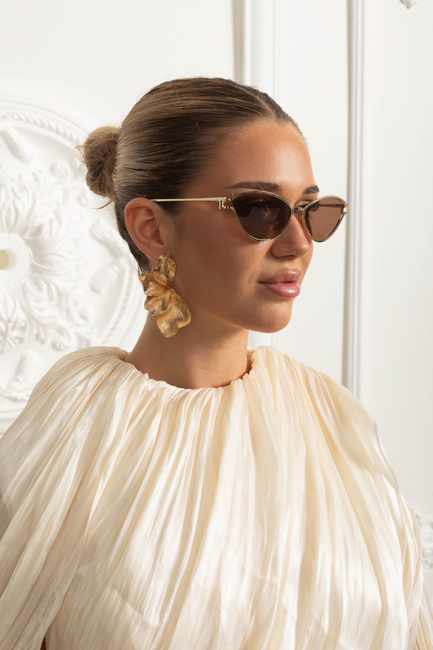 Dámské kočičí brýle hnědé