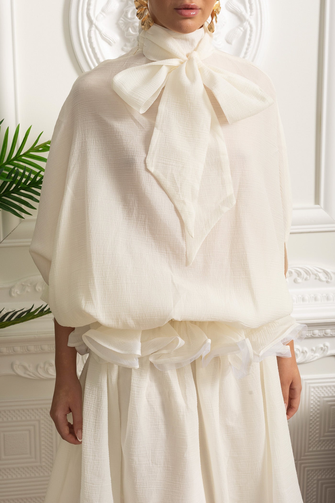 Dámské maxi šaty s mašlí