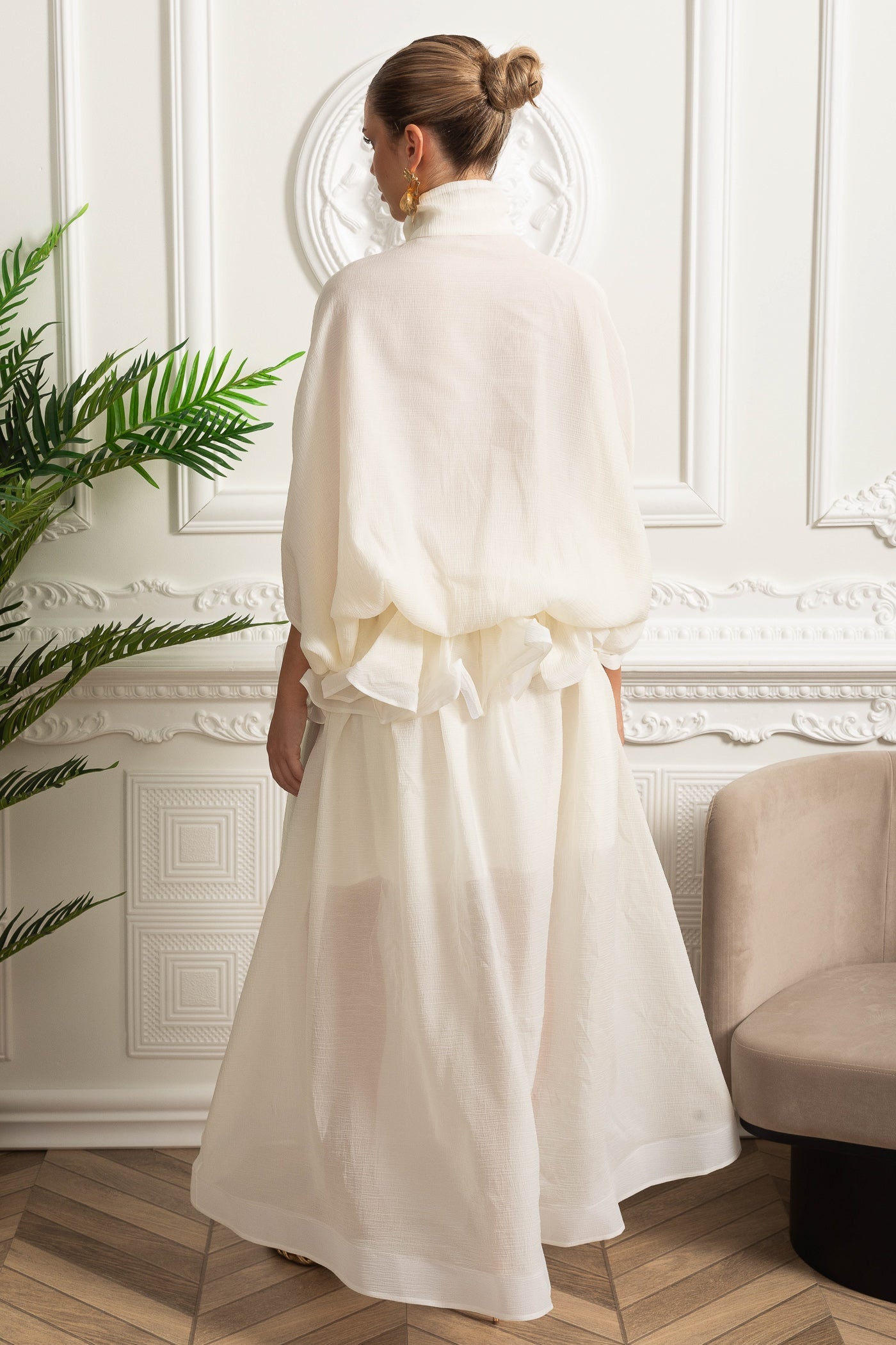 Dámské maxi šaty s mašlí