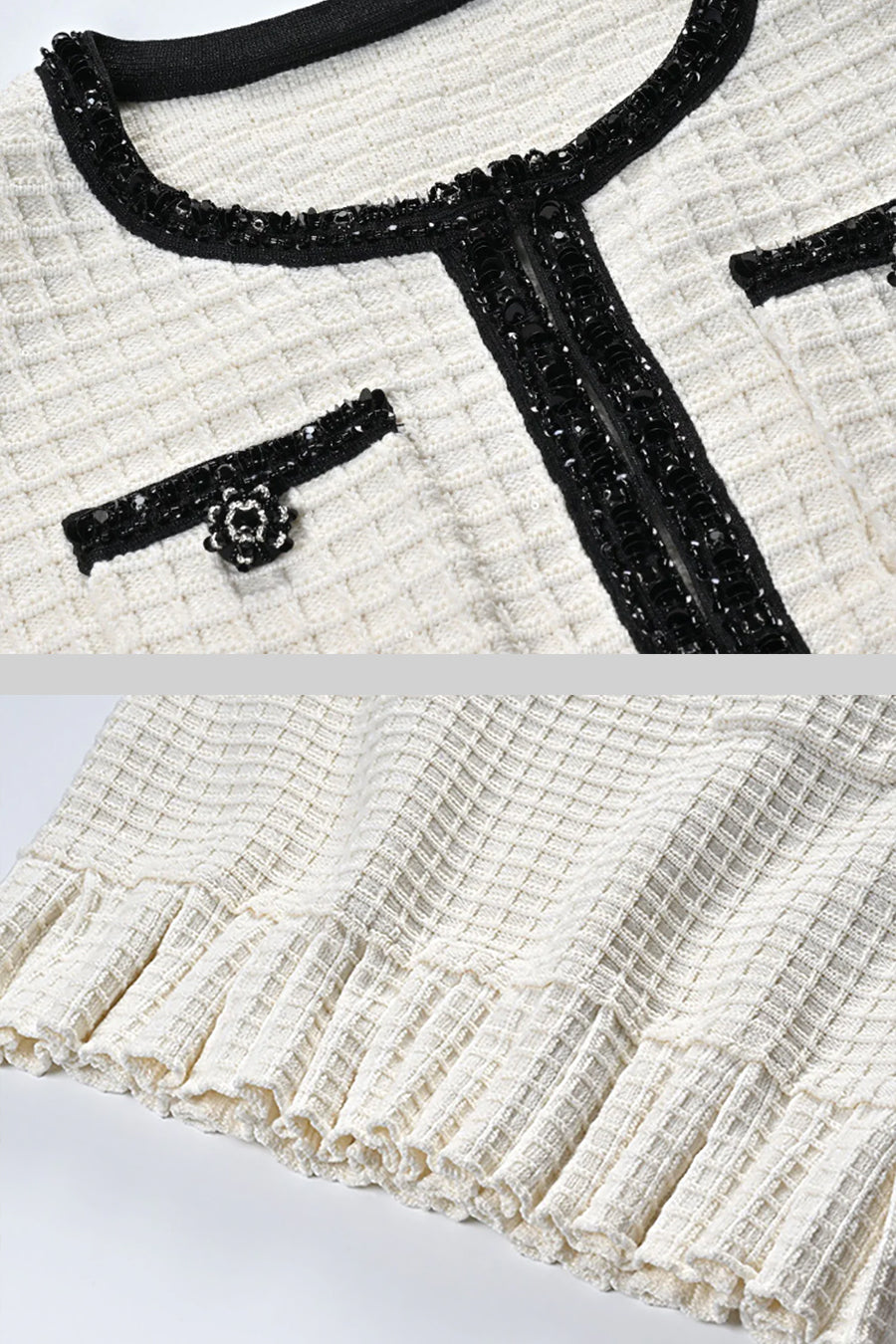 Dámská tweedová souprava Ivoire