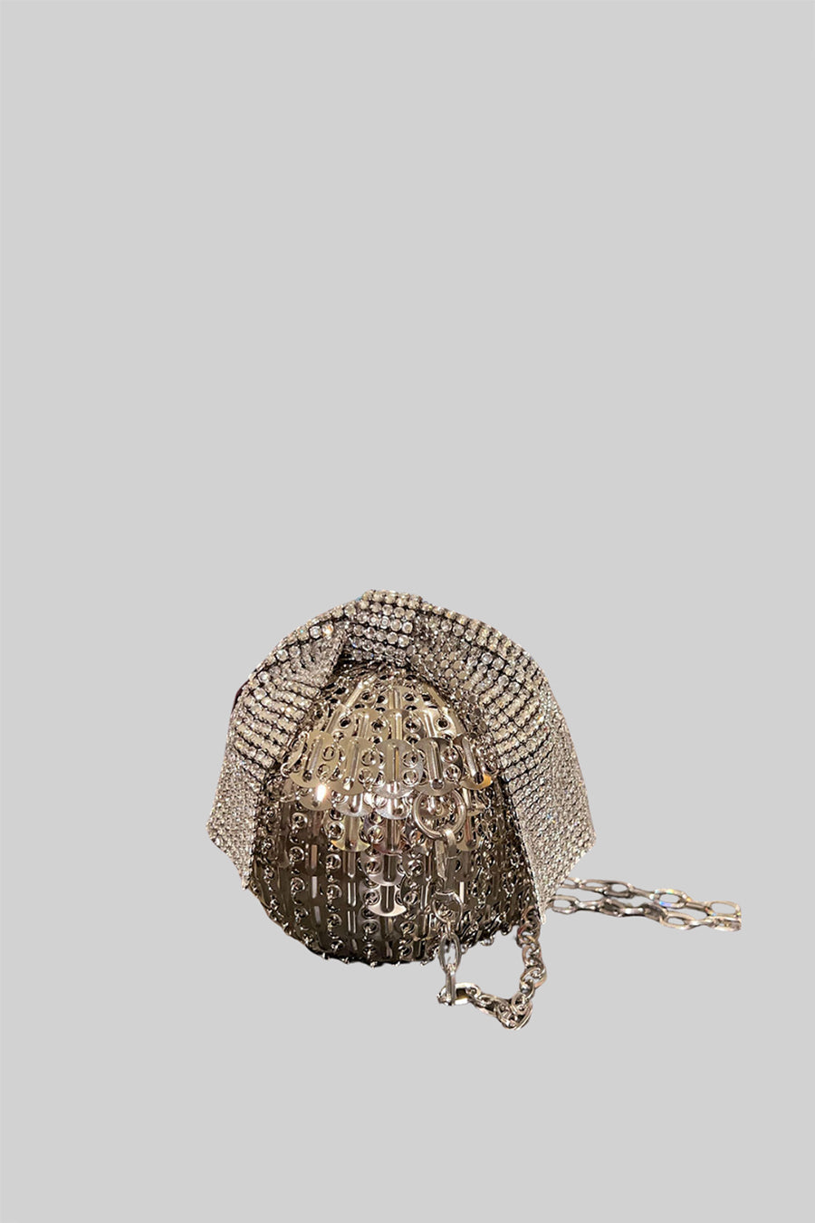 Dámská metalická kabelka Stříbrná