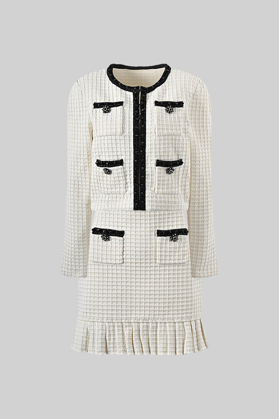 Dámská tweedová souprava Ivoire