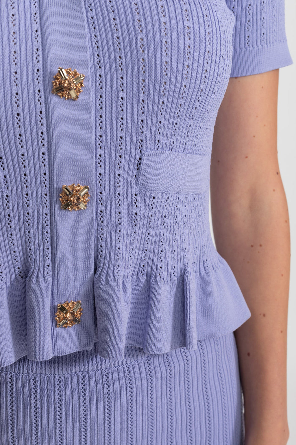 Dámský midi set s peplum pasem