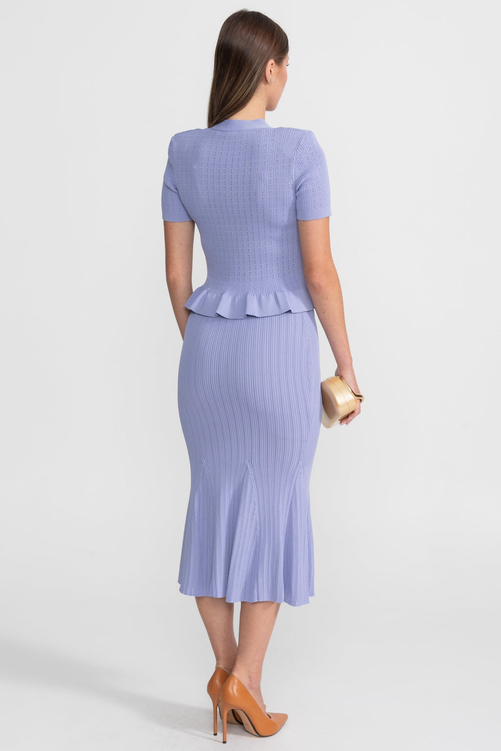 Dámský midi set s peplum pasem