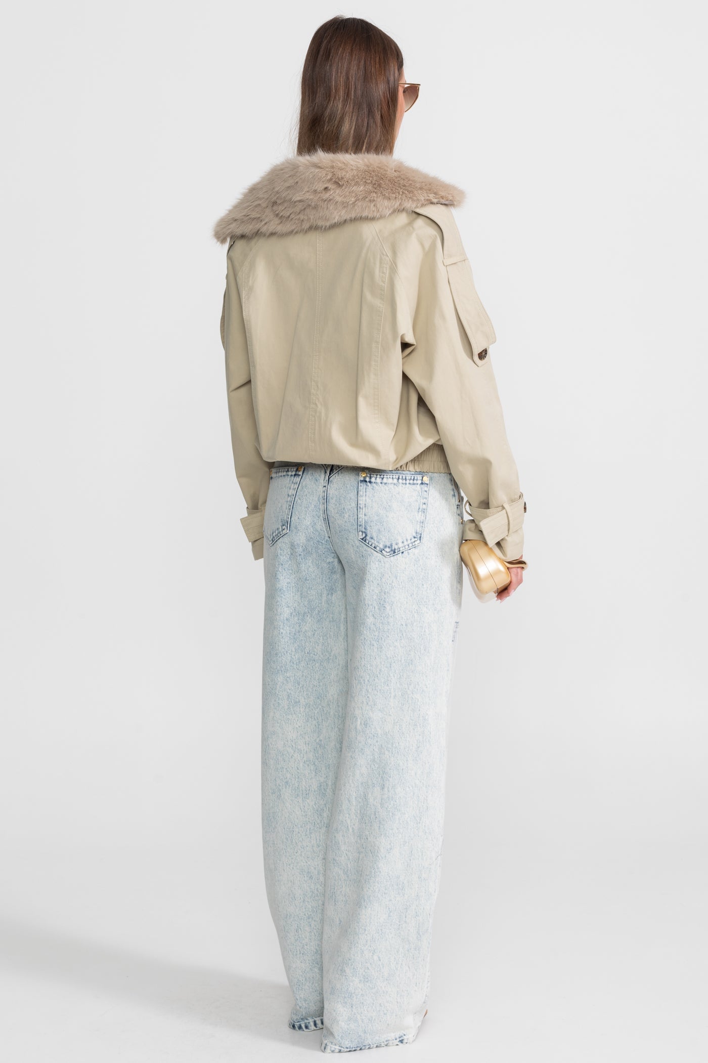 Dámská béžová trench bunda