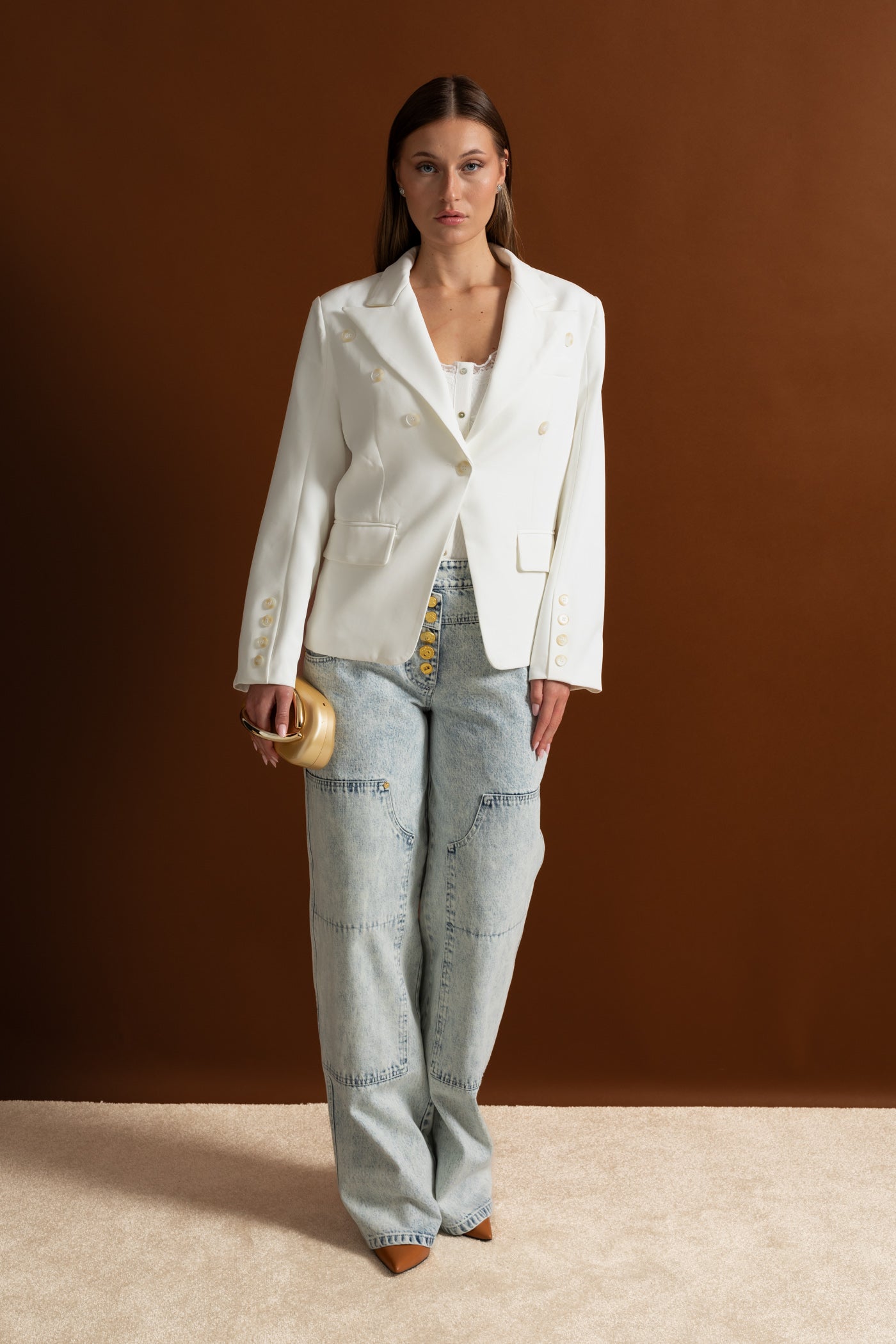 Dámský bílý blazer