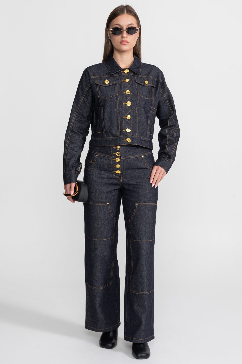 Dámská denimová souprava Indigová