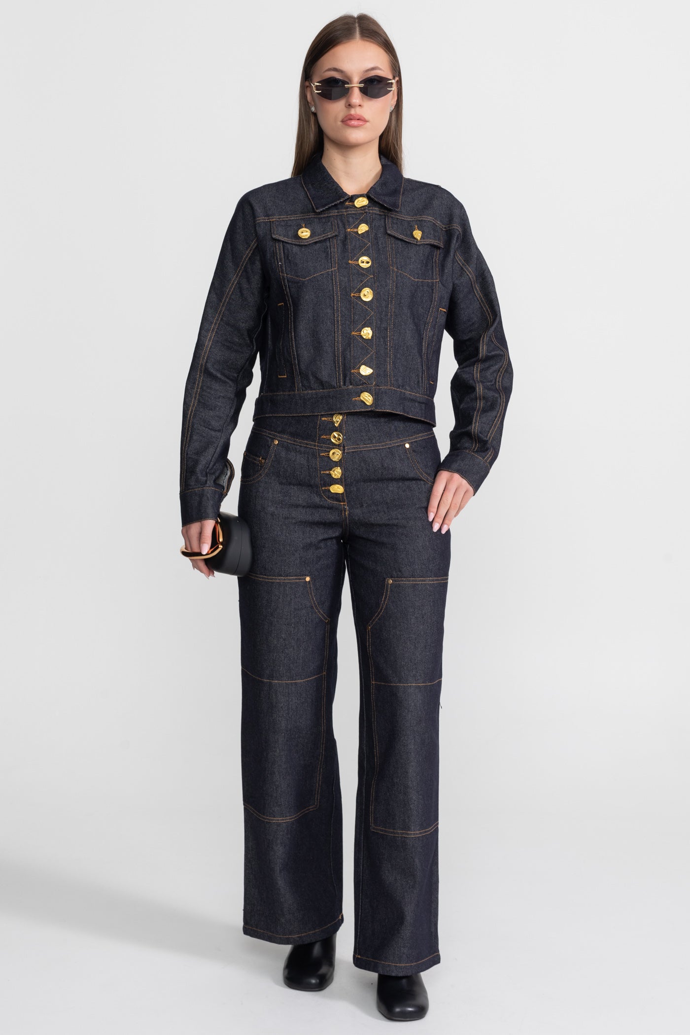 Dámská denimová souprava Indigová