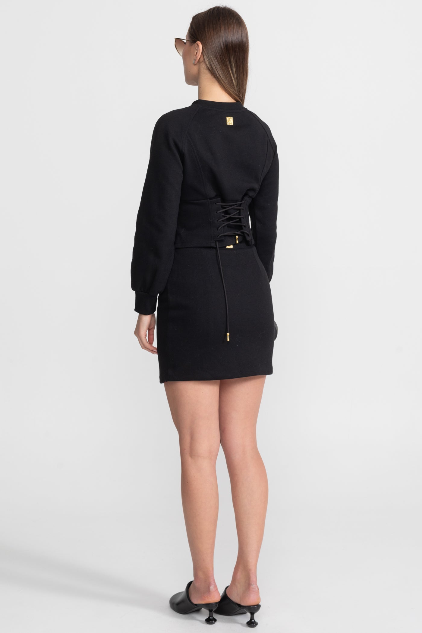 Dámská souprava s knoflíky – Černá