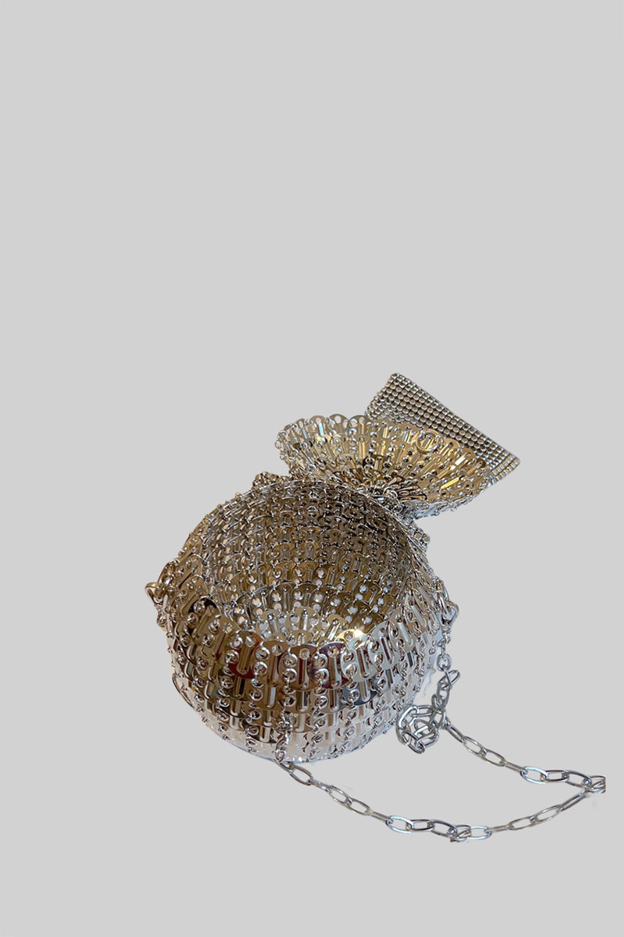 Dámská metalická kabelka Stříbrná