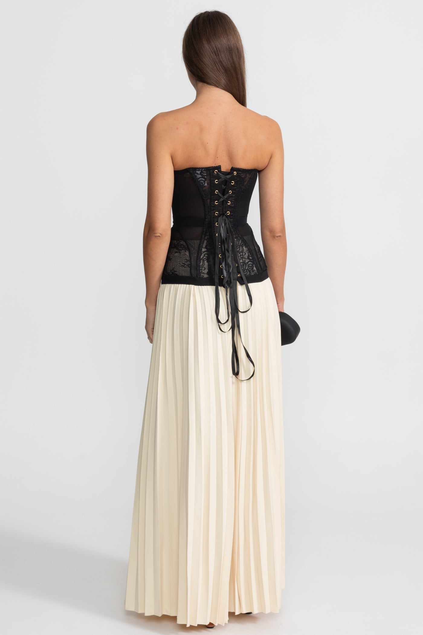 Dámský krajkový korzet černý