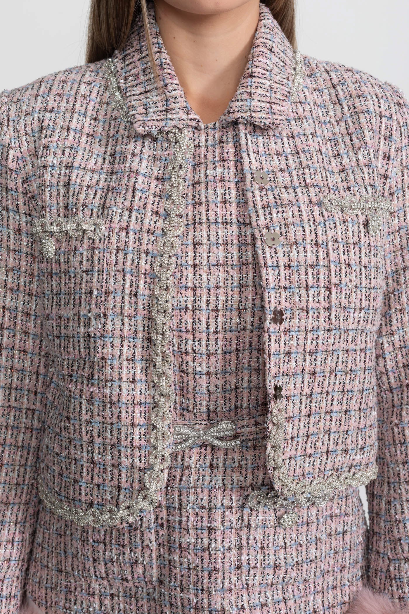 Dámský růžový kabát s kožešinou