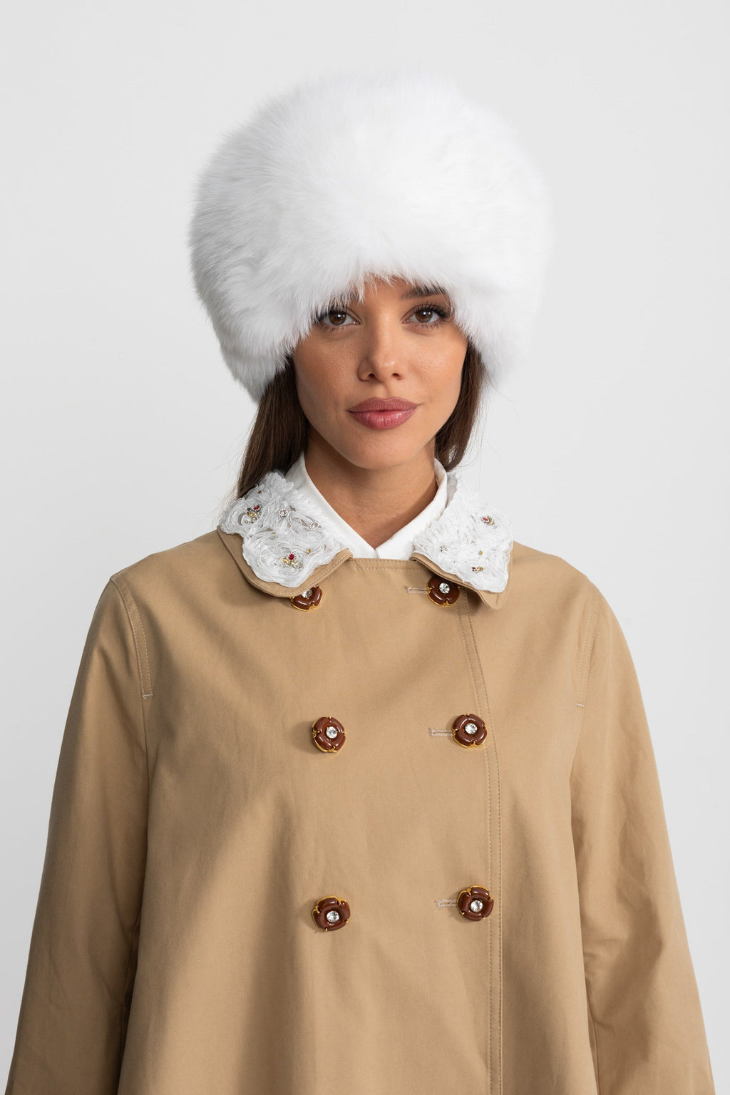 Dámské A-liniové šaty s límcem