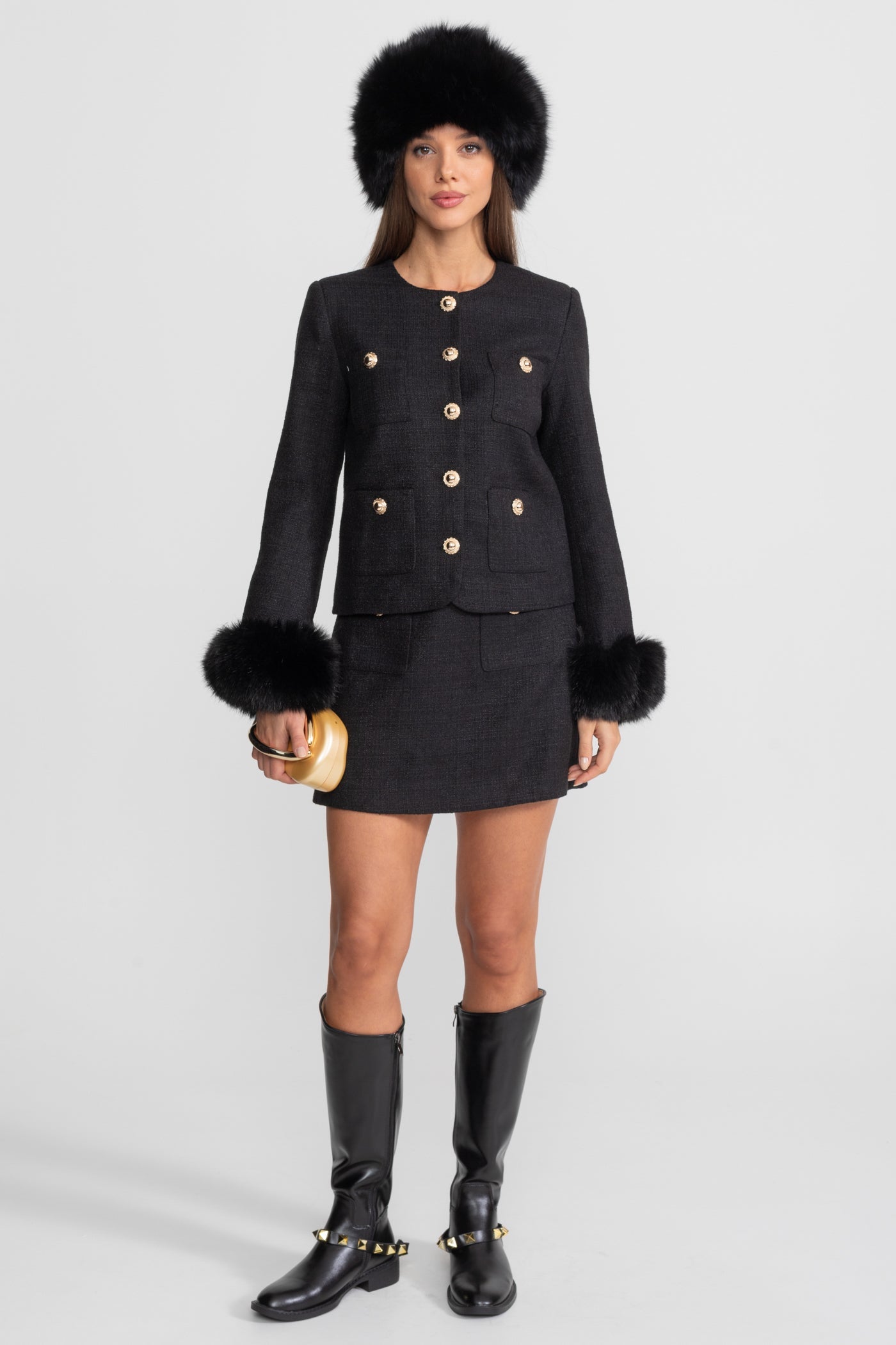 Dámský blazer s kožešinou
