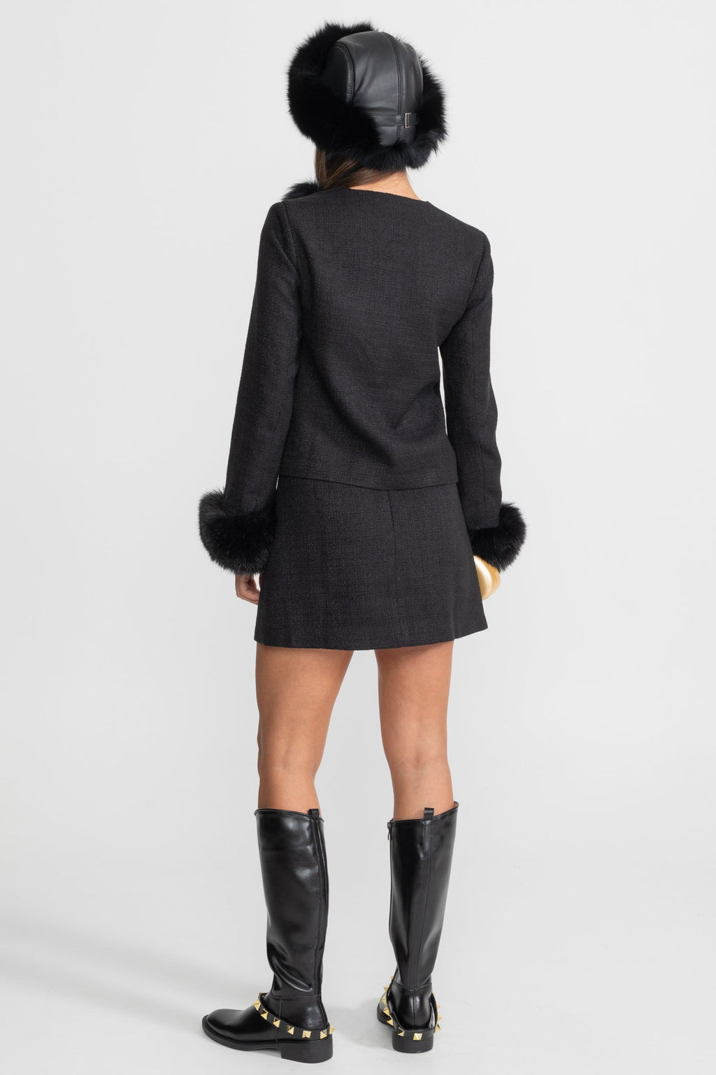 Dámský blazer s kožešinou