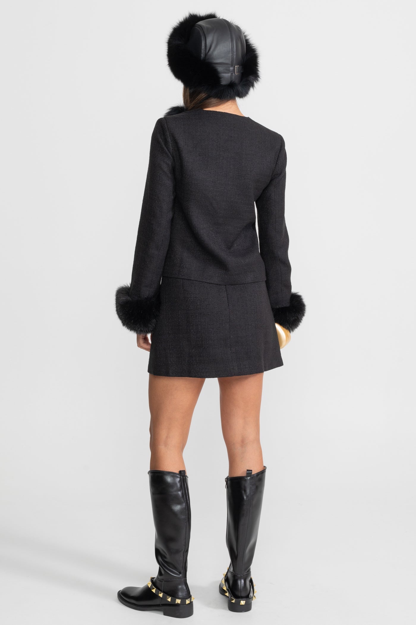 Dámský blazer s kožešinou