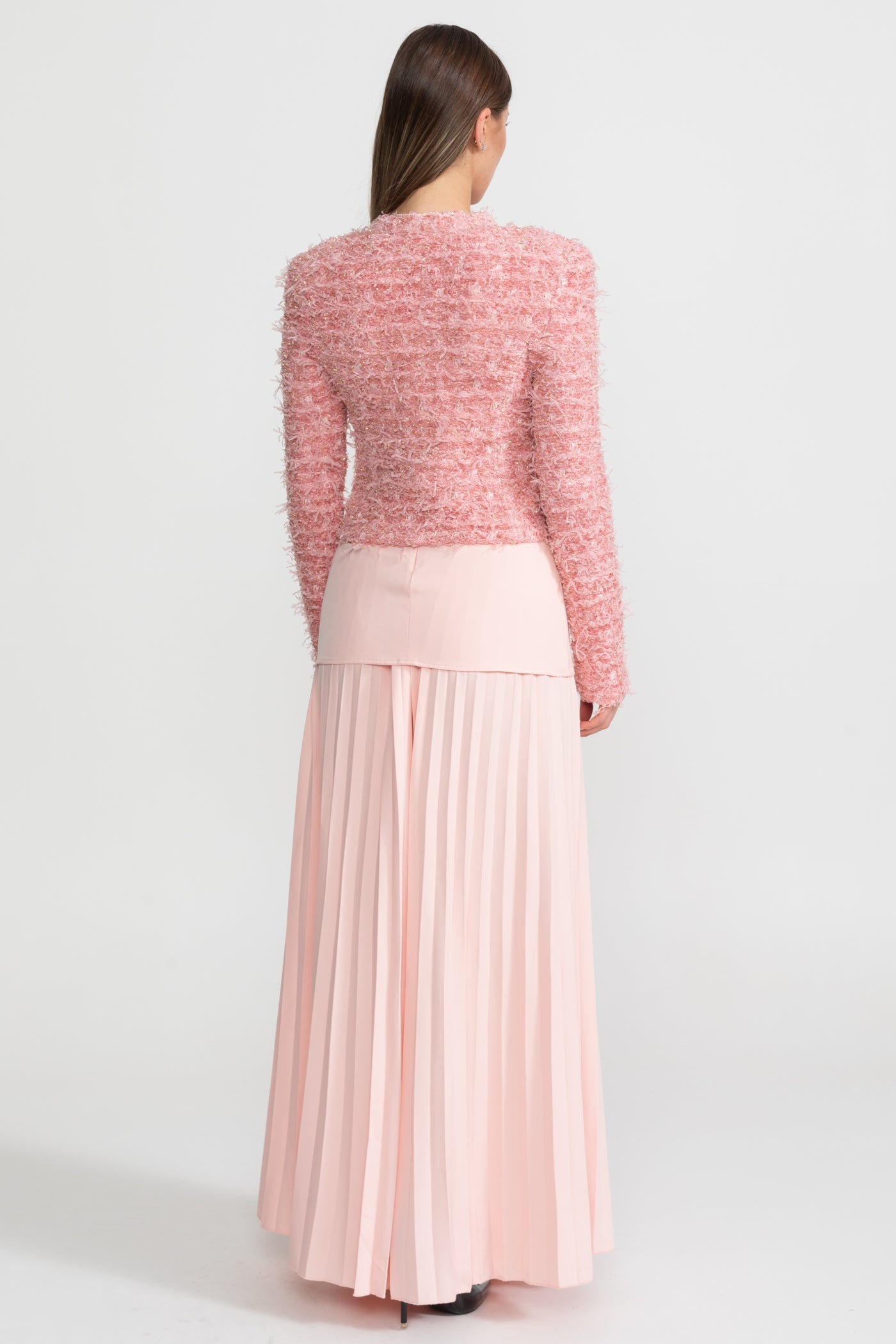 Dámská růžová bunda s knoflíky