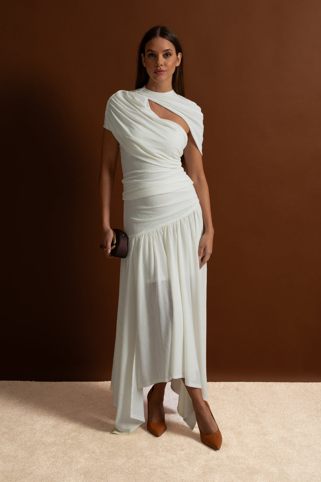 Dámský asymetrický set s výřezem