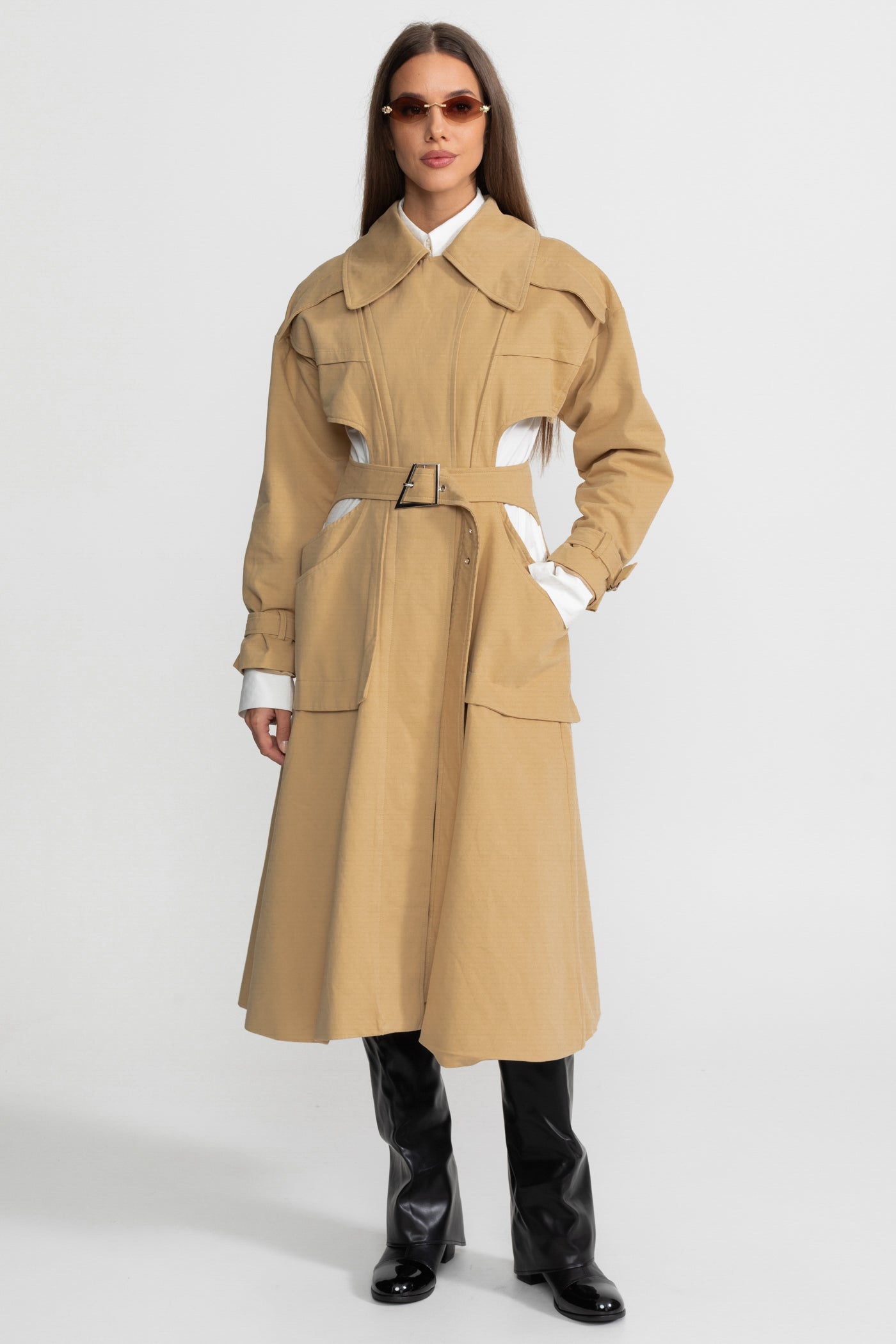 Dámský béžový trenčkot